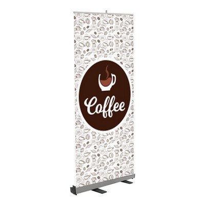 Coffee Pre Printed Roll Fx Banner 33" x 80" - Design 1