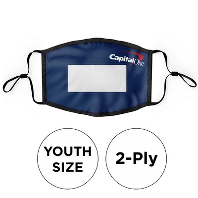 Mask with PVC Window 2 Ply Cotton Adjustable Ear Youth Size