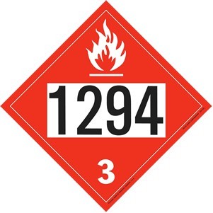 Flammable Liquid - Toluene, Polycated tagboard Placard - 10.75" x 10.75"