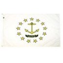 Rhode Island Indoor Parade Flag w/Pole Hem & Fringe (4'x6')