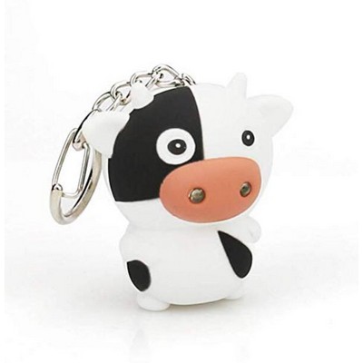 Cute Cow Shape LED Sound Keychain