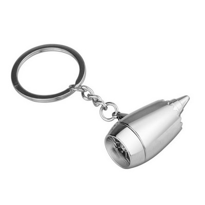 Metal Plane Engine Keychain