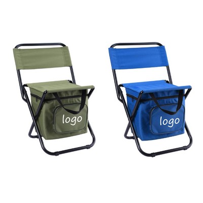 Foldable Camping Chair with Cooler Bag