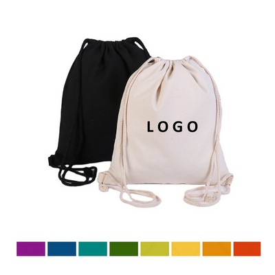 Cotton Canvas Drawstring Backpack