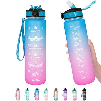 32oz Water Bottle with Time Marker