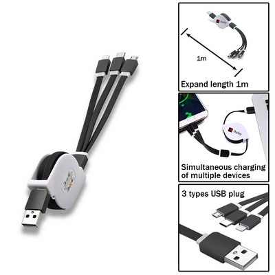 3-In-1 Retractable Charging Cable