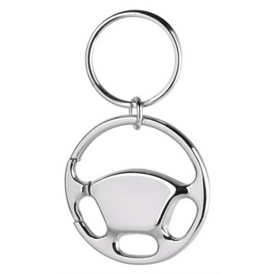 Steering Wheel Metal Keychain