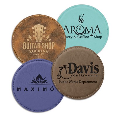 Leather Round Coaster