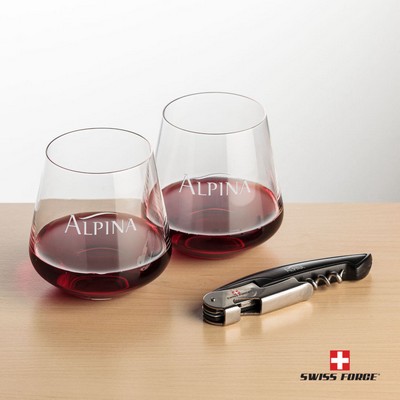 Swiss Force® Opener & 2 Cannes Wine - Black