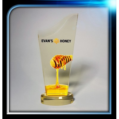 Gold Executive Acrylic award (3 1/2" x 7" x 3/4") with base