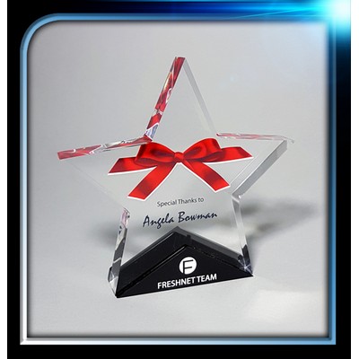 Hybrid acrylic awards (5 1/2" x 5 1/4" x 3/4") Star Shaped