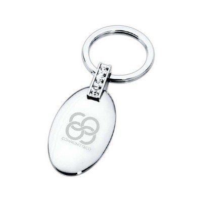 Oval Jewel Keyring