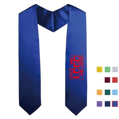 Screen print Unisex Adult Plain Graduation Stole Sash