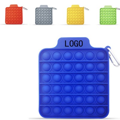 Square Silicone Solid Push Bubble Sensory Popper