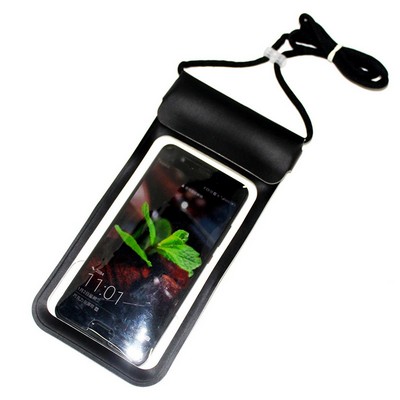 PU Waterproof Phone Pouch w/Lanyard