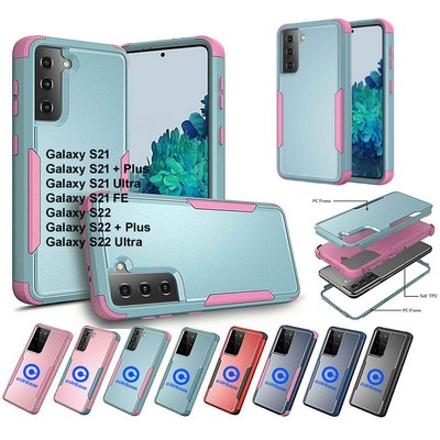 Kidder Galaxy S22 Shockproof Case (Blue/Pink)