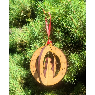 3.5" Customizable 3D Round Ornaments