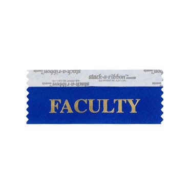 Faculty Stk A Rbn Blue Ribbon Gold Imprint