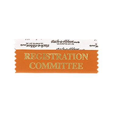 Registration Committ Stk A Rbn Caramel Ribbon Gold Imprint