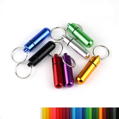 Waterproof Pill Box Container Keyring