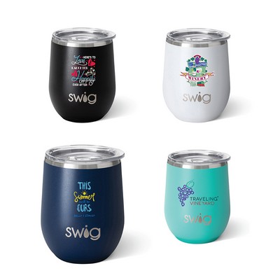 Swig® 12 oz. Matte Stemless Wine Cup, Full Color Digital