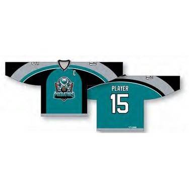 Classic Cut Custom Hockey Jersey w/Curved Line Detail On Sleeves