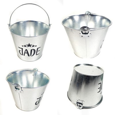 5 Quart Galvanized Ice Bucket W One Opener