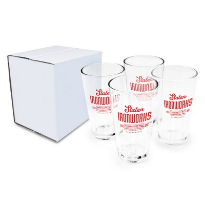 16 Oz. Pint Glass - Gift Set of 4