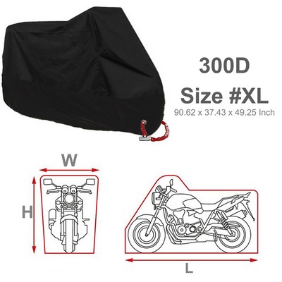 300D Size#XL Waterproof Sun Motorcycle Cover