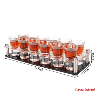 Dual Row Shot Glass Holders 12 Slot