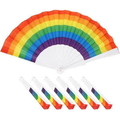 Foldable Rainbow Handheld Fan