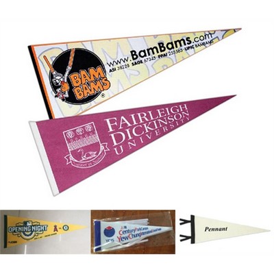 Custom Colored Felt Pennant with Felt Strip full color flag