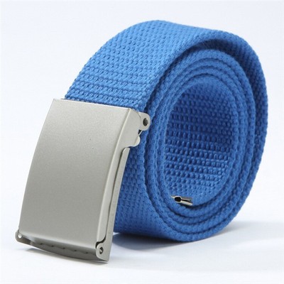 Unisex Pants Metal Buckle Canvas Belt