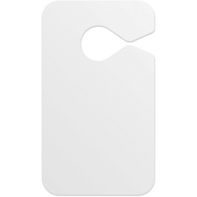 .020 White Gloss Vinyl Plastic Parking Tag (2.75" x 4.75") - Non printed