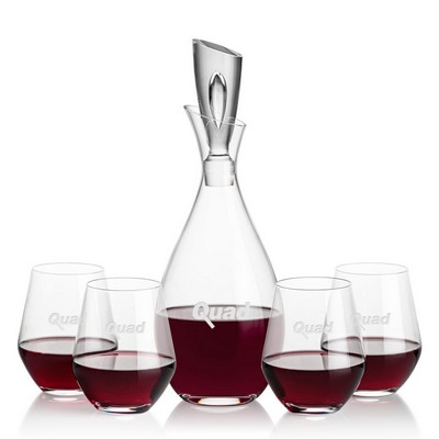 Juliette Decanter & 4 Reina Stemless Wine