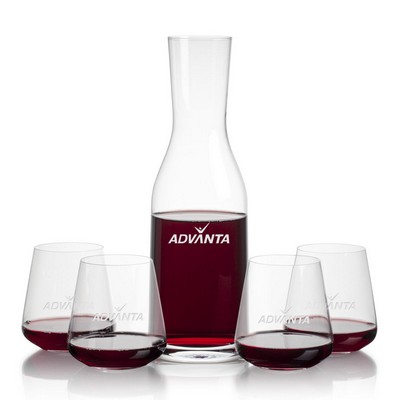 Caldmore Carafe & 4 Breckland Stemless Wine