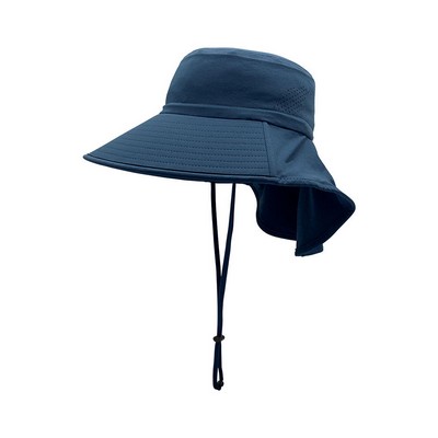 Wide Brim Sun Hat W/Neck Flap