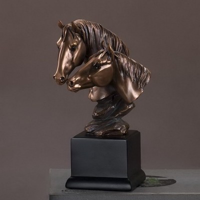 Double Horse Heads Trophy (5.5"x9.5")