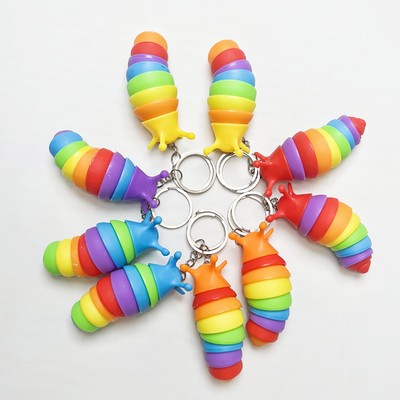 Mini Fidget Slug Key Chain Toy