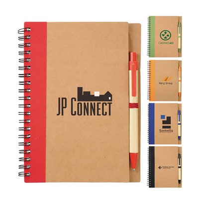 8.25" x 6.75" Spiral Notebook w/ Pen