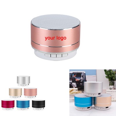 Round Metal Wireless Bluetooth Speaker