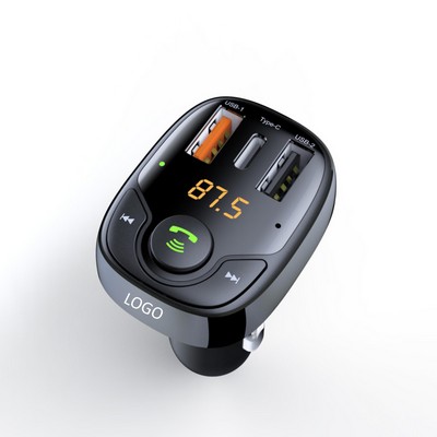 Multifunctional car charger with 5.0 Bluetooth music player