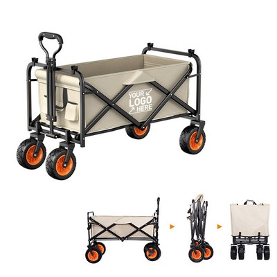 Collapsible Folding Utility Cart w/Beach Wheels