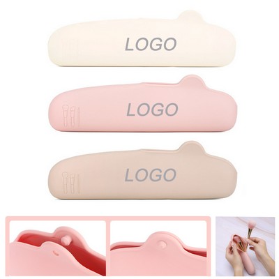 Portable Silicon Makeup Brush Storage Bag