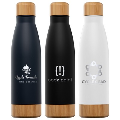 Ibiza Bamboo - 22 oz. Double-Wall Stainless Bottle - Laser