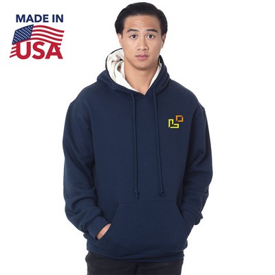 Made in USA 100% Pre-Shrunk Heavy Thermal Lined Hooded Pullover