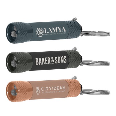 Chroma Softy Monochrome Metallic - LED Flashlight with Keyring - Laser