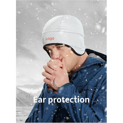 Men Women Outdoor Earflap Hat Cycling Ski Thick Fleece Warm Waterproof Skating Skiing Beanie Caps