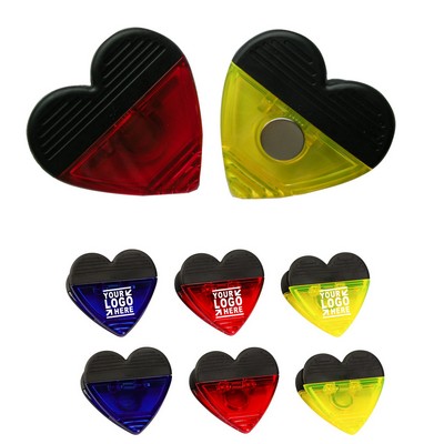 Heart Shape Magnet Memo Clip