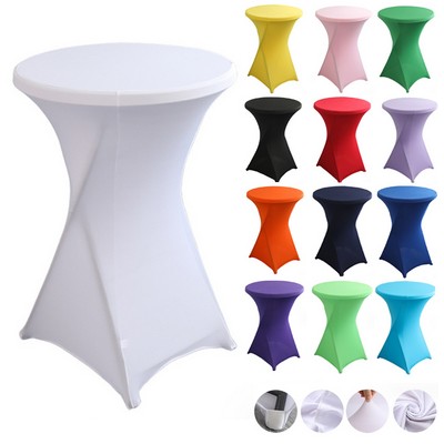 30" Round x 42"H Stretch High Top Table Cover